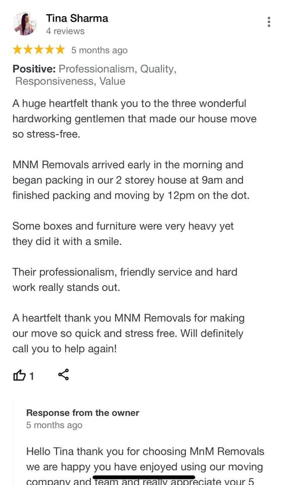 mnm removals reviews
